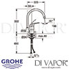 Grohe Euroeco Single-Lever Sink Mixer Tap Dimensions